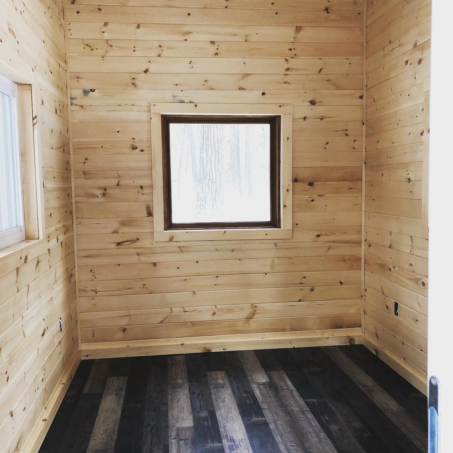 Wooden interior of a house.