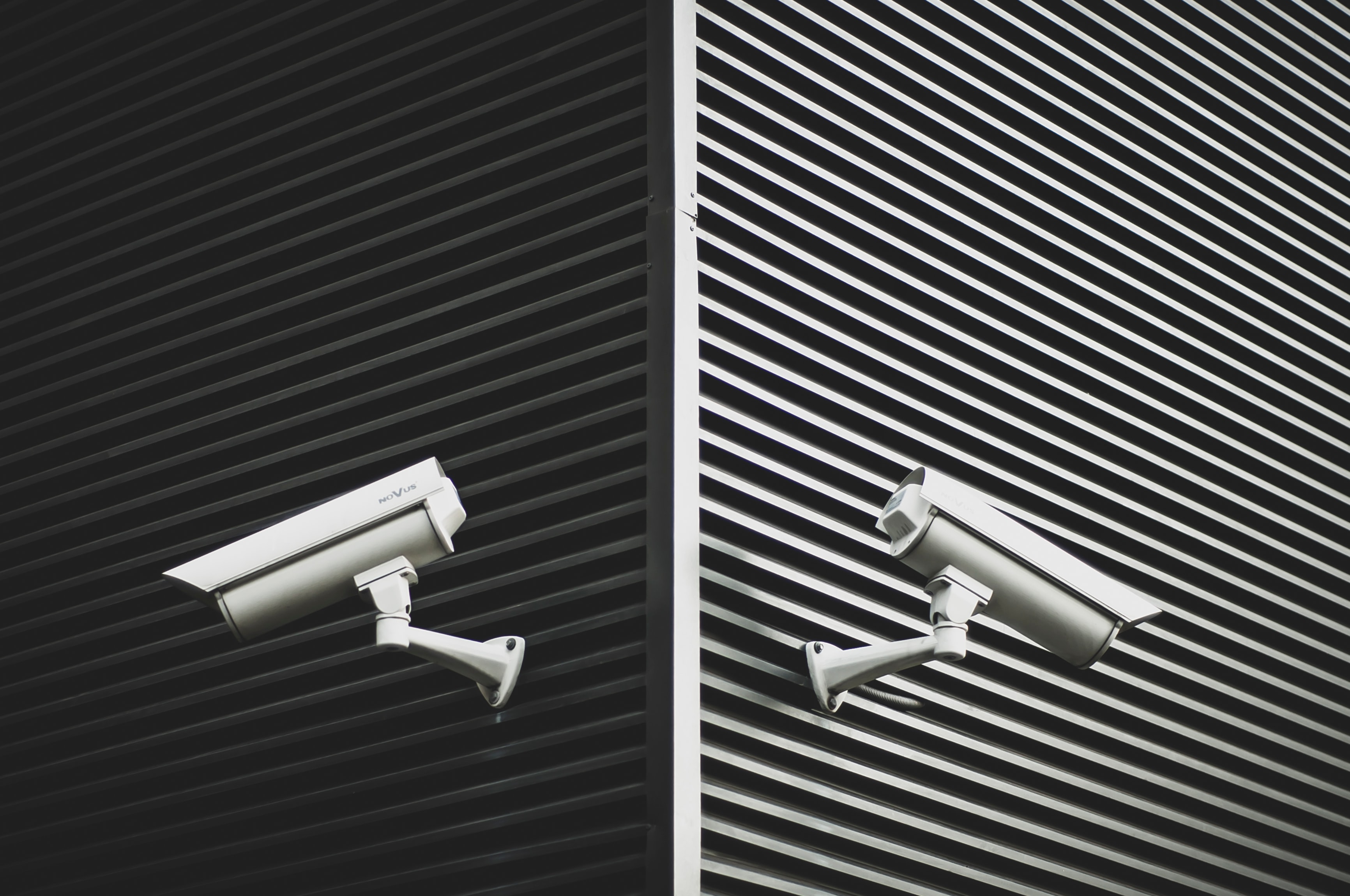 Security cameras on a building.